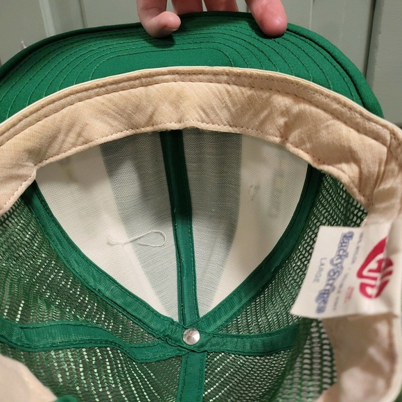 VTG 70s 80s Boston Celtics NBA AJD Lucky Stripes USA Made Snapback Mesh Hat Cap - Picture 8 of 10